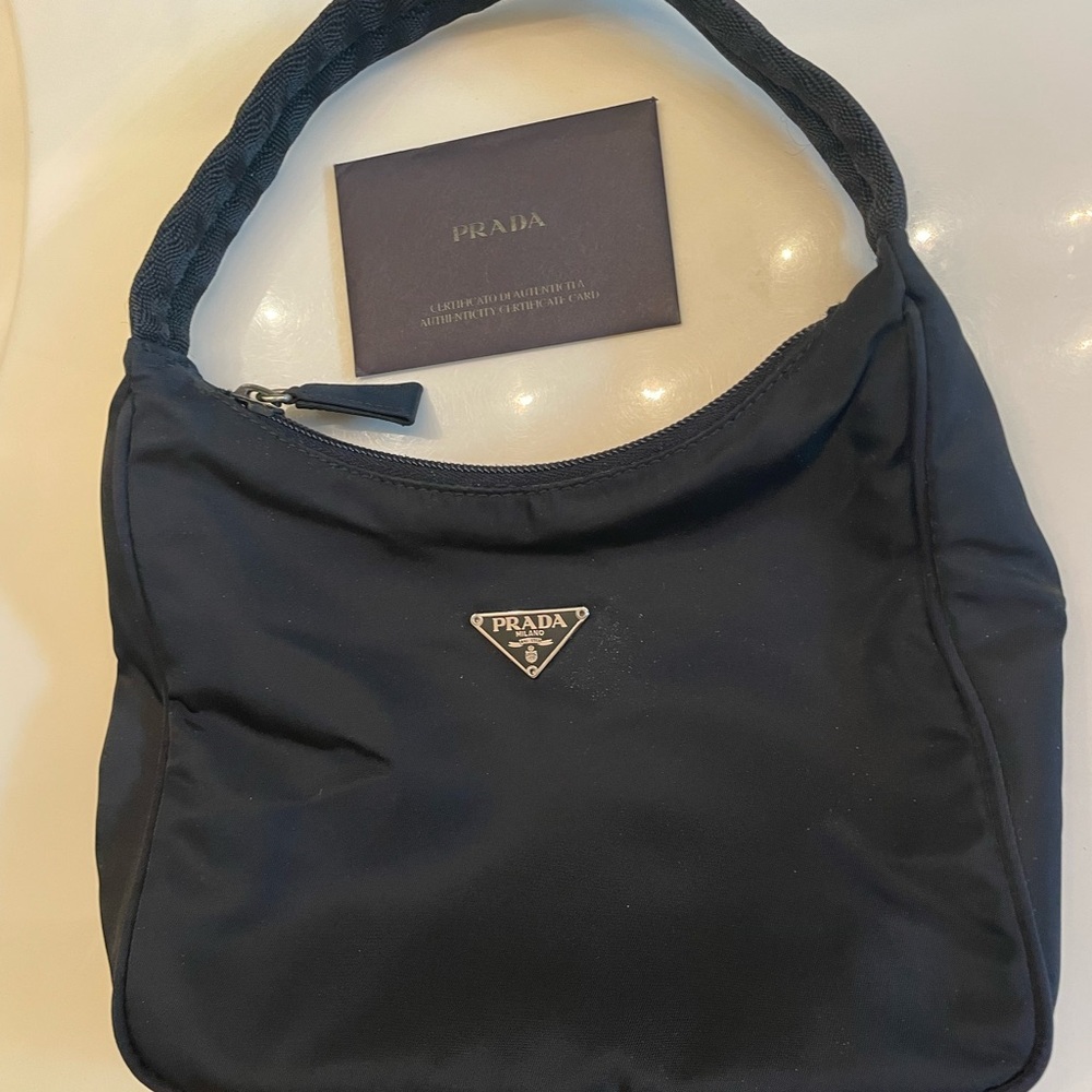 Prada Black Nylon Zip Pouch Tessuto Sport 100% Authentic!